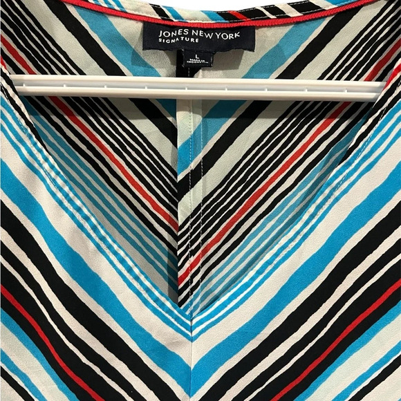 Jones NewYork size large oversized top with stripes, lightweight - Picture 4 of 5